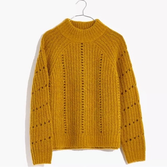 Madewell Sweaters - Madewell Mock Neck Mustard Pullover Sweater- XS